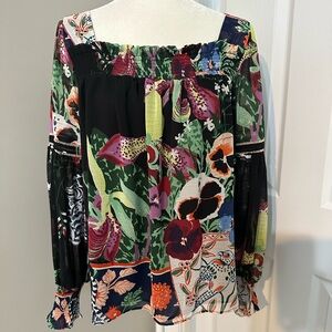 NWOT Anthropologie Tropical Top